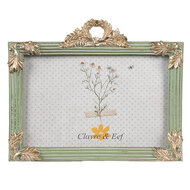 Clayre &amp; Eef   | Fotolijst Groen Goudkleurig 17x2x14 cm / 10x15 cm | 2F1140
