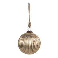 Clayre & Eef | Kerstbal Goudkleurig ø 10x10 cm | 6GL4549S