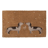 Clayre & Eef | Deurmat Binnen Bruin Beige 75x45x1 cm | DHLMC