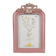 Clayre & Eef | Fotolijst Roze Zilverkleurig 16x2x23 cm / 13x18 cm | 2F1104