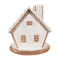 Clayre & Eef | Decoratie Huis met LED Wit 17x16x17 cm / 3xAAA | 6PR4349