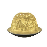 Clayre & Eef | Theelichthouder Wit ø 12x8 cm | 6CE1823