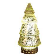 Clayre & Eef | Kerstdecoratie Beeld Kerstboom met LED Groen ø 7x16 cm | 6GL4569GR