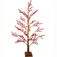 Dekoratief | Decoratieboom 'Red Berry', 72 LED, 120cm | A245002