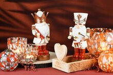 Dekoratief | Kerstbal pot 'Blurred Terra', glas, 10x10x11cm | A248023