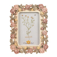 Clayre & Eef | Fotolijst Roze Beige 17x2x21 cm / 10x15 cm | 2F1134