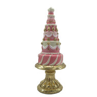 Clayre & Eef | Decoratie taart Roze ø 8x21 cm | 6PR4220