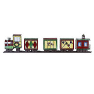 Clayre & Eef | Tiffany Tafellamp Trein Rood Groen 100x9x20 cm E14/max 5x7W | 5LL-9350