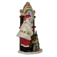 Clayre & Eef | Decoratie Kerstman met klok beige 15x7x22 cm | 6PR4180
