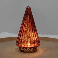 Clayre & Eef | Kerstdecoratie Kerstboom met LED Rood ø 11x19 cm | 6GL4571R