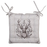 Clayre & Eef | Stoelkussen Foam Beige Bruin 40x40x4 cm | GTW29