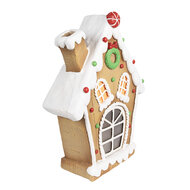Clayre & Eef | Decoratie Huis met LED Bruin 27x11x36 cm | 6MG0050
