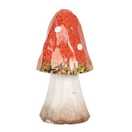 Clayre & Eef | Decoratie Paddenstoel Rood Wit ø 6x11 cm | 6CE1750