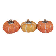 Clayre & Eef | Decoratie Pompoen (set van 3) Oranje 18x7x4 cm | 6CE1781