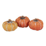 Clayre & Eef | Decoratie Pompoen (set van 3) Oranje 18x7x4 cm | 6CE1781