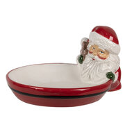 Clayre & Eef | Serveerschaal Rood Wit 16x19x3 / 10 cm | 6CE1853