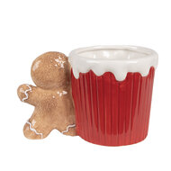 Clayre & Eef | Mok Rood Bruin 15x10x10 cm / 350 ml | 6CEMU0160