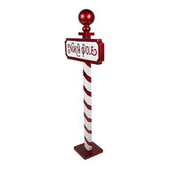 Clayre & Eef | Kerstdecoratie North Pole Rood Wit 46x18x110 cm | 5Y1254