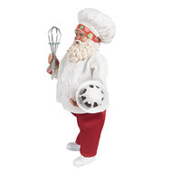 Clayre & Eef | Kerstdecoratie Kerstman Wit Rood 17x11x27 cm | 65584
