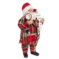 Clayre & Eef | Kerstdecoratie Kerstman Rood Wit 16x10x27 cm | 65586