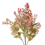 Clayre & Eef | Decoratie tak met bloemen Oranje Groen 13x10x 42 cm | 6PL0295