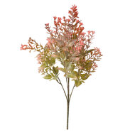 Clayre & Eef | Decoratie tak met bloemen Oranje Groen 13x10x 42 cm | 6PL0295
