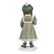 Clayre & Eef | Kerstdecoratie Kind Groen 5x5x13 cm | 6PR4235