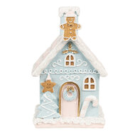 Clayre & Eef | Decoratie Huis met LED Blauw Roze 9x8x15 cm | 6PR4200