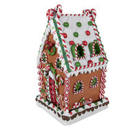 Clayre & Eef | Decoratie Huis Bruin 20x20x37 cm | 6PR4252