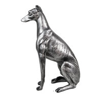 Clayre & Eef | Decoratie Beeld Hond Zilverkleurig 20x10x30 cm | 6PR5068