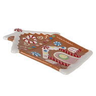 Clayre & Eef | Servies Ontbijtbord Bruin Wit 20x21x2 cm | 6CE1784