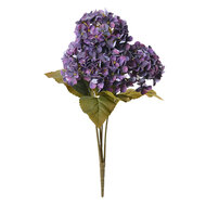 Clayre & Eef | Kunstbloem Hortensia Paars Groen 18x16x44 cm | 6PL0304