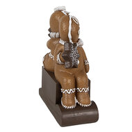 Clayre & Eef | Decoratie peperkoekpoppen met kalender Bruin Wit 11x4x13 cm | 6PR4311