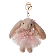 Clayre & Eef | Decoratie Konijn Bruin Roze 10x5x15 cm | TW0614