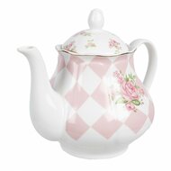 Clayre & Eef | Theepot Roze 20x14x17 cm / 1000 ml | SWRTE