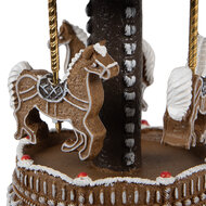 Clayre & Eef | Muziekdoos Paard Bruin, Wit ø 12x22 cm | 6PR4972GG