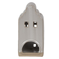Clayre & Eef | Theelichthouder Kerst Huisje Beige 9x8x18 cm | 6CE1790
