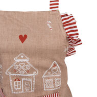 Clayre & Eef | Kinder Keukenschort Bruin Wit 48x56 cm | GBB41K