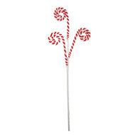 Clayre & Eef | Kerstdecoratie zuurstok Rood Wit 17x1x66 cm | 65849