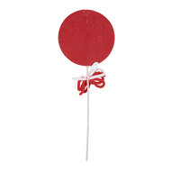 Clayre & Eef | Kerstdecoratie Lolly Rood Wit 15x1x41 cm | 65853