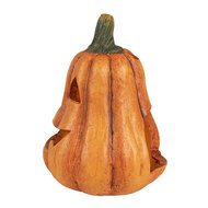 Clayre & Eef | Decoratie Pompoen Oranje Groen ø 12x17 cm | 6CE1803
