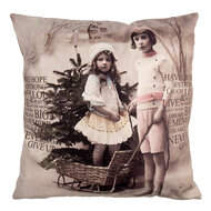 Clayre & Eef | Kussenhoes Beige Bruin 45x45 cm | KT021.372