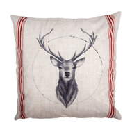 Clayre & Eef | Kussenhoes Beige Rood 45x45 cm | NWV24-1
