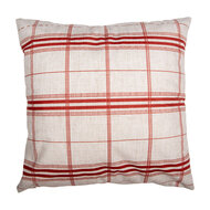 Clayre & Eef | Kussenhoes Beige Rood 45x45 cm | NWV24-1