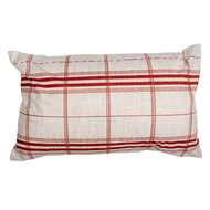 Clayre & Eef | Kussenhoes Beige Rood 30x50 cm | NWV36-4