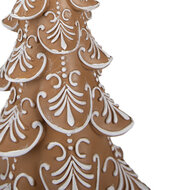 Clayre & Eef | Kerstdecoratie Kerstboom met LED Bruin, Beige 26x23x42 cm / 3xAA | 6PR3905GG