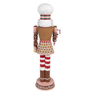 Clayre & Eef | Kerstdecoratie Notenkraker Bruin Roze 15x12x46 cm | 6PR4256