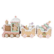 Clayre & Eef | Decoratie Trein Beige Roze 45x12x19 cm | 6PR4266