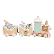 Clayre & Eef | Decoratie Trein Beige Roze 45x12x19 cm | 6PR4266