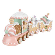 Clayre & Eef | Decoratie Trein Beige Roze 45x12x19 cm | 6PR4266